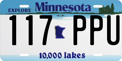MN license plate 117PPU