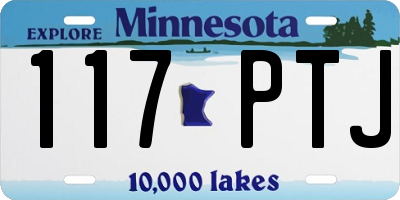 MN license plate 117PTJ
