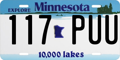 MN license plate 117PUU