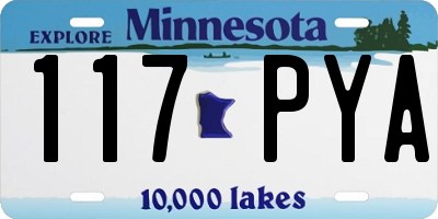 MN license plate 117PYA