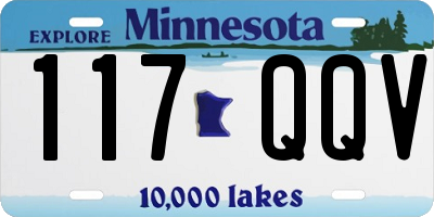 MN license plate 117QQV