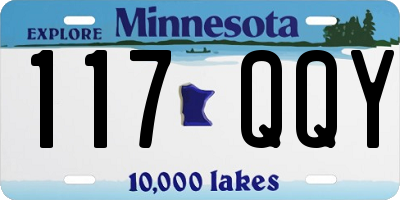 MN license plate 117QQY