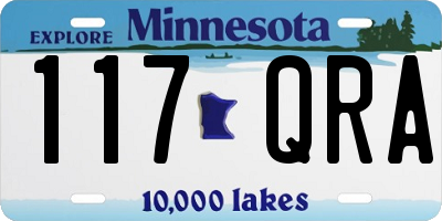 MN license plate 117QRA