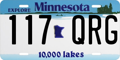 MN license plate 117QRG