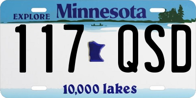 MN license plate 117QSD