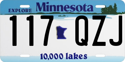MN license plate 117QZJ