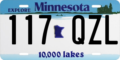 MN license plate 117QZL