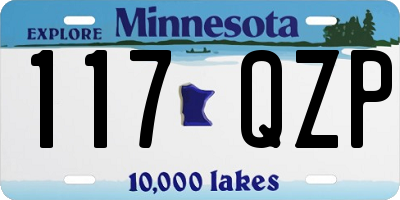 MN license plate 117QZP