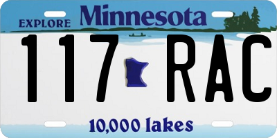 MN license plate 117RAC