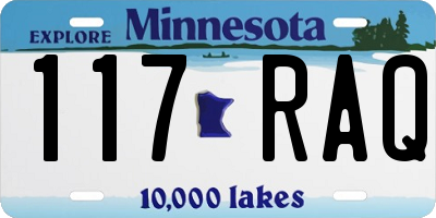 MN license plate 117RAQ
