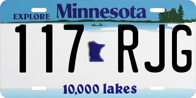 MN license plate 117RJG