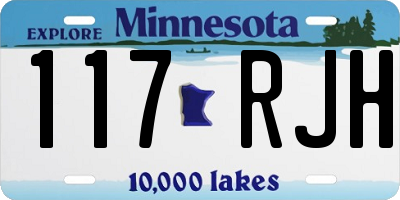 MN license plate 117RJH