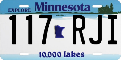 MN license plate 117RJI