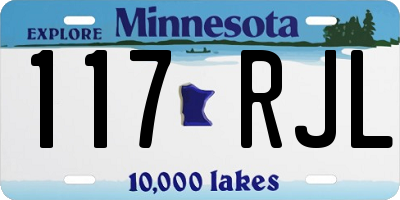 MN license plate 117RJL