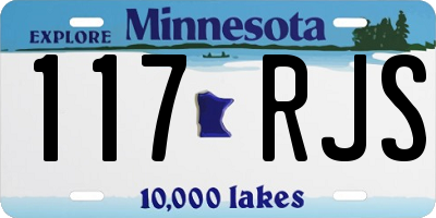 MN license plate 117RJS