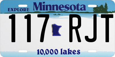 MN license plate 117RJT