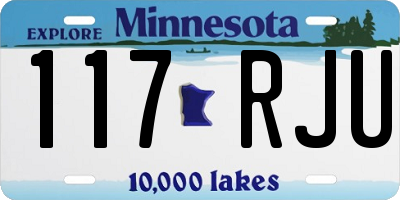 MN license plate 117RJU