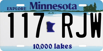 MN license plate 117RJW
