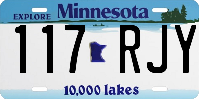 MN license plate 117RJY