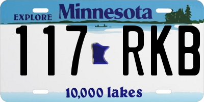 MN license plate 117RKB
