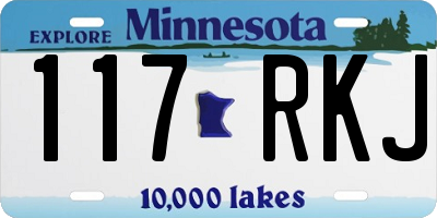 MN license plate 117RKJ
