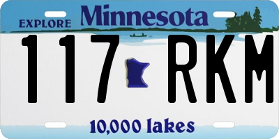 MN license plate 117RKM