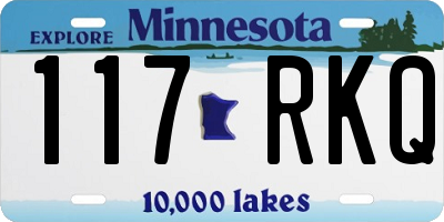MN license plate 117RKQ