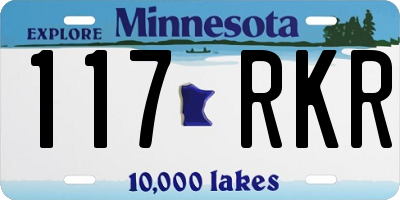 MN license plate 117RKR