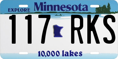 MN license plate 117RKS