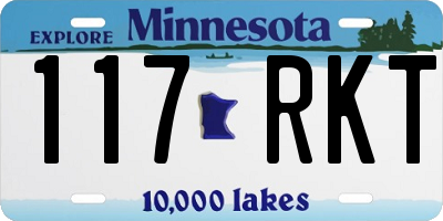 MN license plate 117RKT