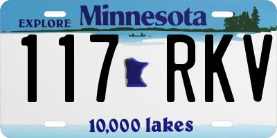 MN license plate 117RKV
