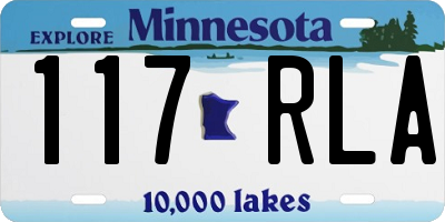 MN license plate 117RLA