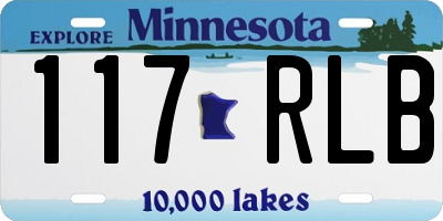 MN license plate 117RLB