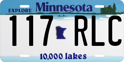 MN license plate 117RLC