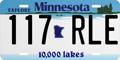 MN license plate 117RLE