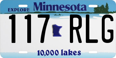 MN license plate 117RLG
