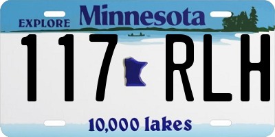 MN license plate 117RLH