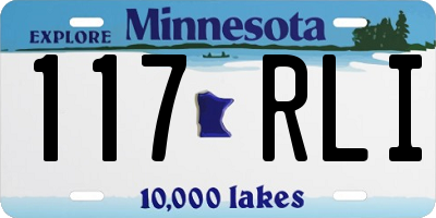 MN license plate 117RLI