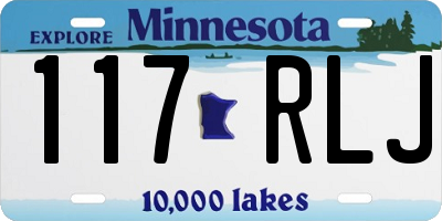MN license plate 117RLJ