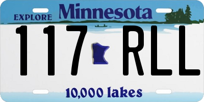 MN license plate 117RLL