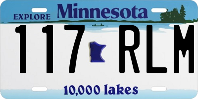 MN license plate 117RLM