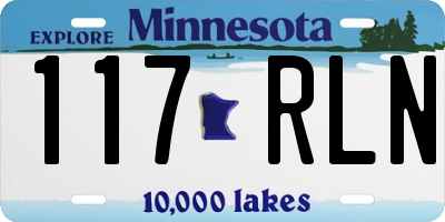 MN license plate 117RLN