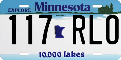 MN license plate 117RLO