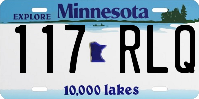 MN license plate 117RLQ