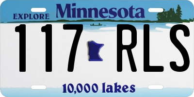 MN license plate 117RLS