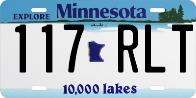 MN license plate 117RLT