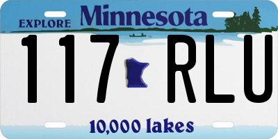 MN license plate 117RLU