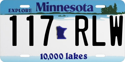 MN license plate 117RLW