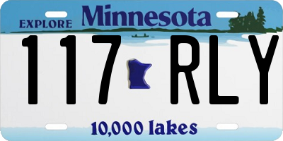 MN license plate 117RLY