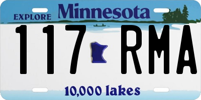 MN license plate 117RMA